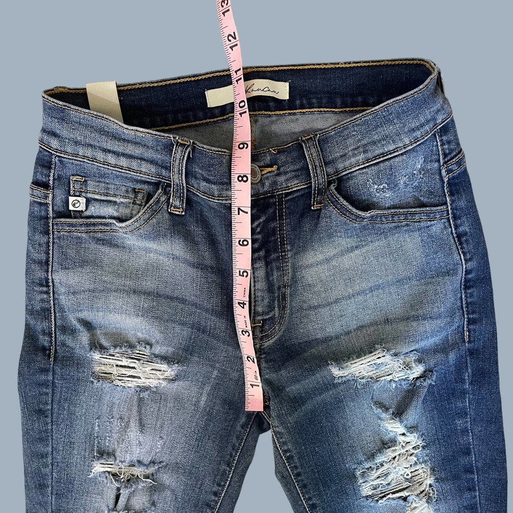 KanCan Estilo Mid Rise Distressed Cropped Ripped Jeans - Picture 11 of 11